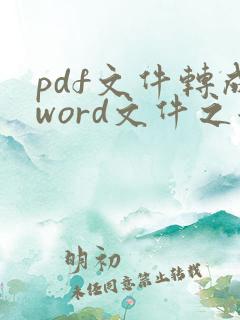 pdf文件转成word文件之后格式如何调整