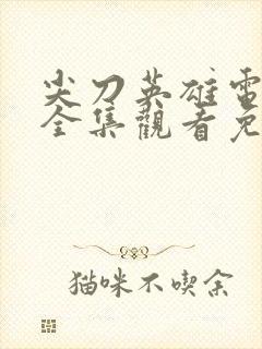 尖刀英雄电视剧全集观看免费