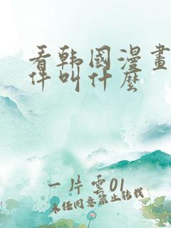 看韩国漫画的软件叫什么