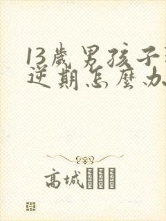 13岁男孩子叛逆期怎么办
