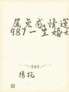 属兔感情运势1987一生婚姻