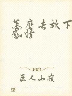 怎么去放下一段感情