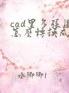 cad里多张图怎么转换成pdf格式
