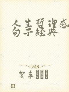 人生哲理感悟的句子经典