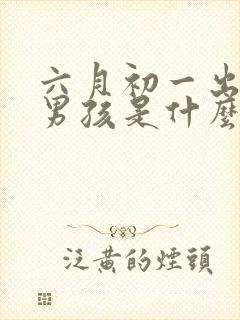六月初一出生的男孩是什么命