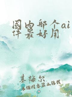 国内哪个ai软件最好用