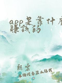 app是靠什么赚钱的