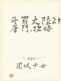 斗罗大陆2绝世唐门,攻略