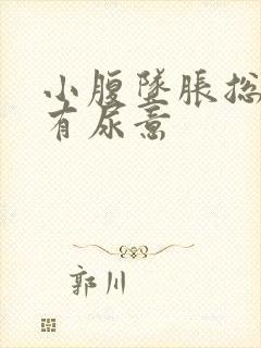 小腹坠胀总感觉有尿意