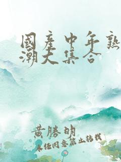国产中年熟女高潮大集合
