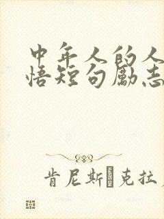中年人的人生感悟短句励志