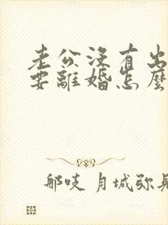 老公没有出轨却要离婚怎么办