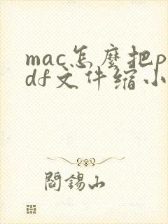 mac怎么把pdf文件缩小