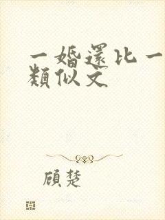一婚还比一婚高类似文