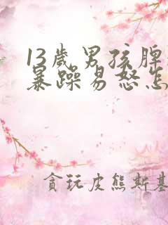 13岁男孩脾气暴躁易怒怎么办