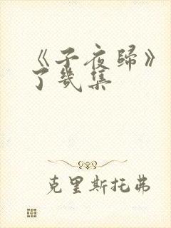《子夜归》更新了几集