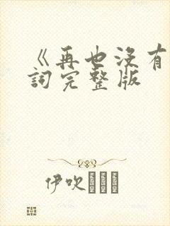 《再也没有》歌词完整版