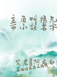 主角叫杨凡的都市小说名字