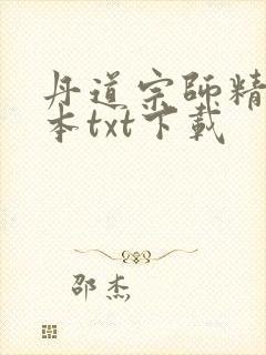 丹道宗师精校全本txt下载