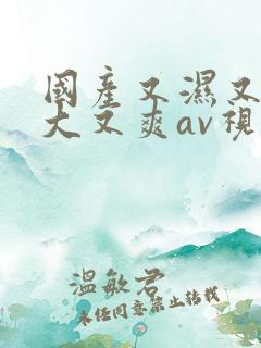 国产又湿又紧又大又爽av视