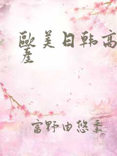 欧美日韩高清国产