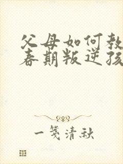 父母如何教育青春期叛逆孩子