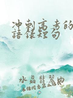 冲刺高考的励志语录短句