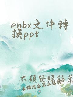 enbx文件转换ppt