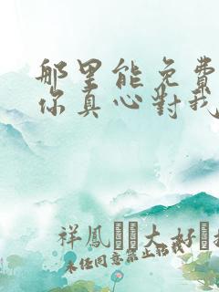 那里能免费看请你真心对我短剧