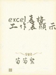 excel表格工作表显示不全