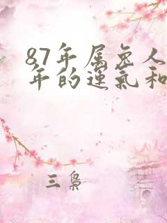 87年属兔人今年的运气和财运