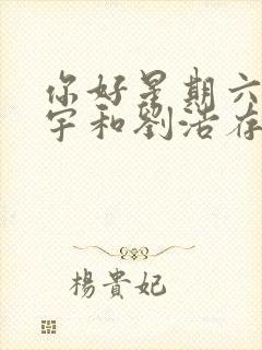 你好星期六王安宇和刘浩存是哪一期