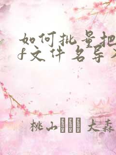如何批量把pdf文件名导入表格