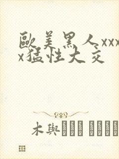 欧美黑人xxxx猛性大交