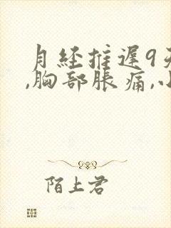 月经推迟9天了,胸部胀痛,小腹偶尔也有点痛