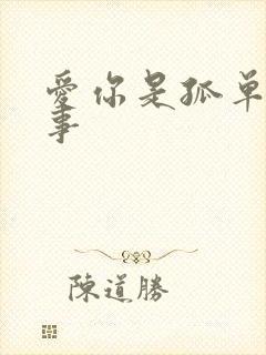 爱你是孤单的心事