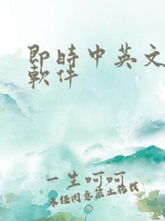 即时中英文翻译软件