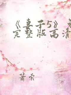 《妻子5》免费完整版高清韩剧在线观看