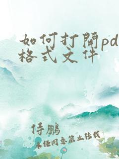如何打开pdf格式文件