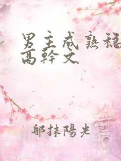 男主成熟稳重的高干文