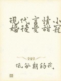 现代言情小说先婚后爱甜宠