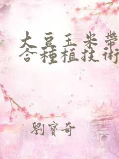 大豆玉米带状复合种植技术要点