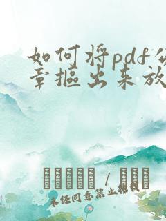 如何将pdf公章抠出来放到word里
