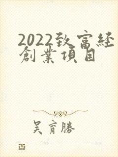 2022致富经创业项目