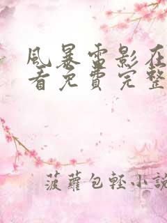 风暴电影在线观看免费完整版高清