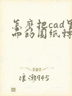 怎么把cad里面的图纸转成pdf