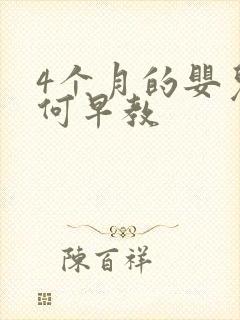 4个月的婴儿如何早教