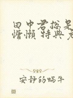 田中君总是如此慵懒 特典免费观看