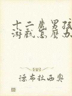 十二岁男孩沉迷游戏怎么办