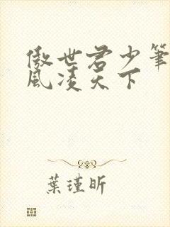 傲世君少笔趣阁风凌天下